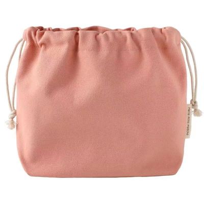 Color de caramelo personalizado reciclaje de algodón orgánico tela de tela de tirón de la bolsa para el embalaje