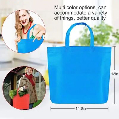 Bolsa de compras no tejida de logotipo personalizado para promociones de bolsas de regalo de vacaciones reutilizables