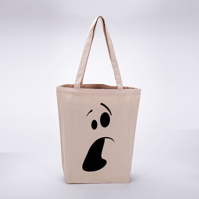 Logotipo personalizado de lona de color completo Bolsas de algodón con el patrón de letras más moderno