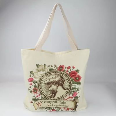 Impresión de logotipo personalizado Bolsas de compras reutilizables para mujeres Bolsa de hombro de lona