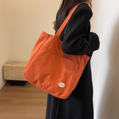 Bolsas de bolsas impresas con logotipo personalizado reutilizables para lienzos de algodón Bolsa escolar de compras a todo color