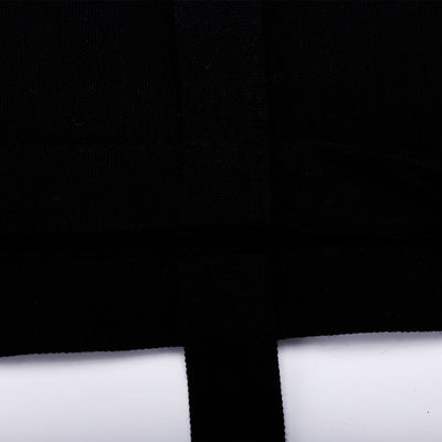 Bolso de algodón de lona de color negro ecológico con logotipo impreso personalizado