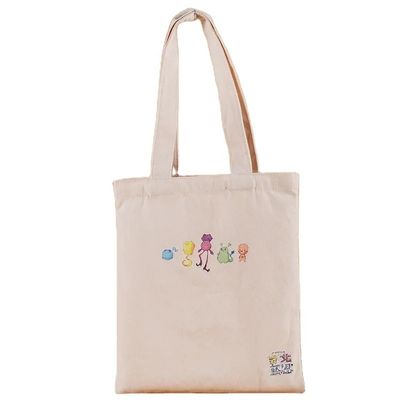 Estilo manejable Eco-amigable Logotipo impreso a medida de lona de tela Bolsa de compras de tela Bolsas de algodón