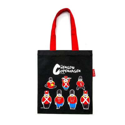 Logotipo personalizado Impreso Bolsas de Tote de lona en Negro Rojo Rosa Azul Púrpura Para Reutilizar
