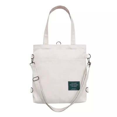 Color personalizado Mujeres de moda con cuerpo cruzado Bolso de compras plegable bolso de lona duradero