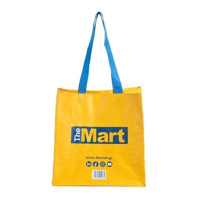 2023 Diseño de bolsas de bolsas laminadas reciclables de tejido de PP para diseño de bolsas de compras personalizadas