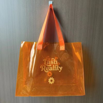 Logotipo personalizado Bolsa de plástico de PVC transparente de alta transparencia para publicidad impermeable