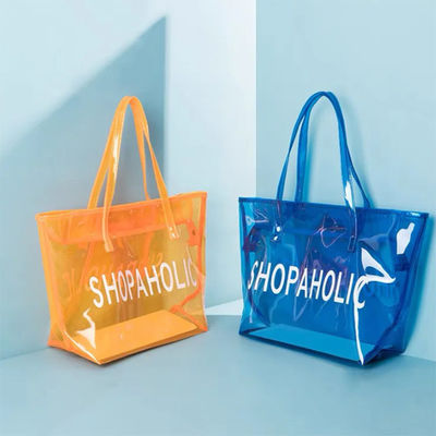 Logotipo personalizado Bolsa de plástico de PVC transparente de alta transparencia para publicidad impermeable