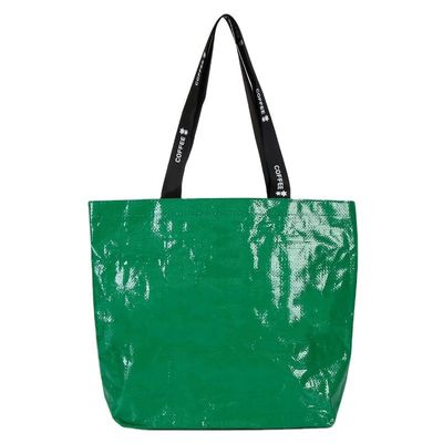 Bolsas de compras laminadas de tejido PP ecológicas con logotipo personalizado