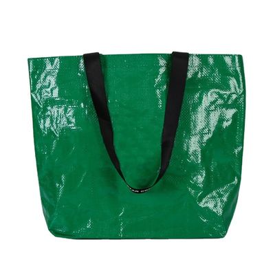 Bolsas de compras laminadas de tejido PP ecológicas con logotipo personalizado