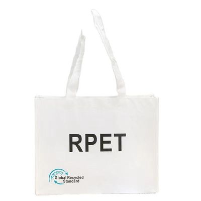 Bolsa de reutilización de RPET personalizada con diseño ecológico plegable y material RPET