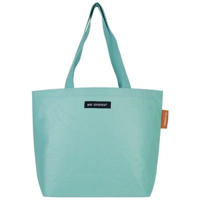 Bolsa de reutilización de RPET personalizada con diseño ecológico plegable y material RPET