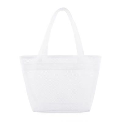 Bolsa de ropa de baño de malla de logotipo personalizado Bolsa de compras ecológicas con cremallera Bolsa de malla de nylon pequeña