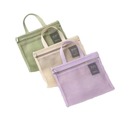 Bolsa de ropa de baño de malla personalizada de peso ligero Bolsa de red de malla de nylon pequeña para almacenamiento en el baño