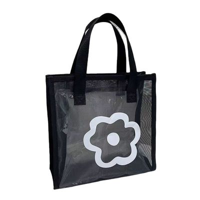 Patrón de dibujos animados Eco Mini Reutilizable Bolsa de Tote Impreso a medida Polyester malla de nylon