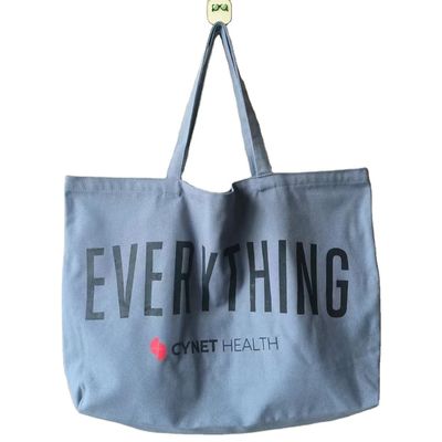 Reutilizable Impreso a medida Eco reciclado de algodón orgánico simple de lona bolsa de toque con logotipo