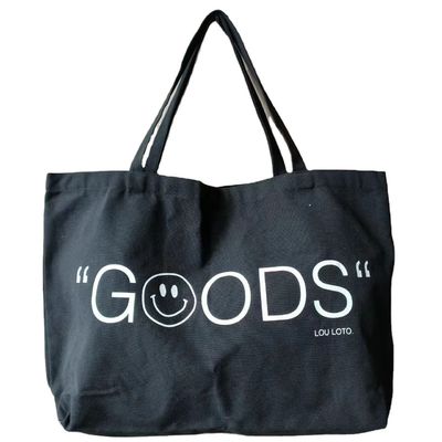 Reutilizable Impreso a medida Eco reciclado de algodón orgánico simple de lona bolsa de toque con logotipo