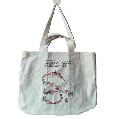Bolso de algodón de lona de uso múltiple y respetuoso con el medio ambiente para la vida escolar diaria