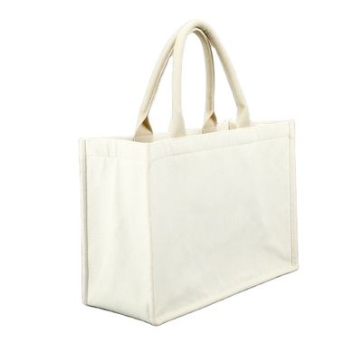 Bolso de logotipo personalizado de forma cuadrada laminado de lona resistente al agua de algodón de compras Tote Beach Bag