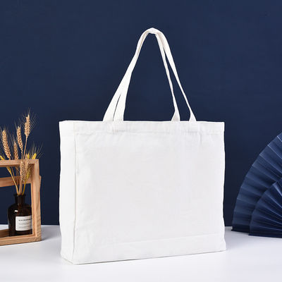 Bolso de lienzo de logotipo personalizado de gran capacidad con hombro único para compras de tamaño mediano