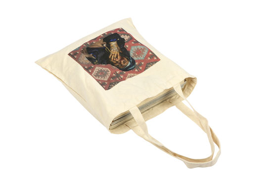 Tejido lienzo ecológico amigable reutilizable de diseño bolsa de compras con logotipo personalizado impreso