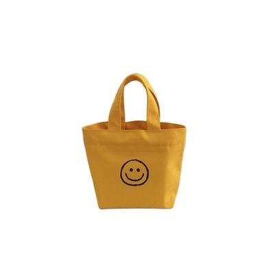 Bolso de compras de lienzo de algodón mini reutilizable y elegante Bolso de mano para la vida escolar diaria