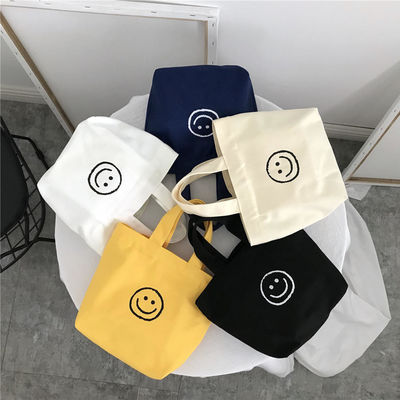 Bolso de compras de lienzo de algodón mini reutilizable y elegante Bolso de mano para la vida escolar diaria