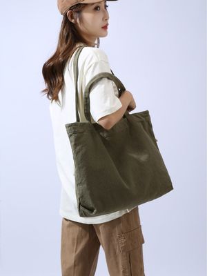 Bolsa de compras de lona de algodón orgánico ecológico con logotipo personalizado