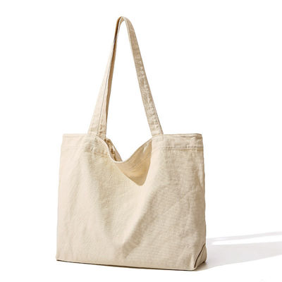 Bolsa de compras de lona de algodón orgánico ecológico con logotipo personalizado