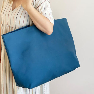 Acceptable OEM/ODM Bolso de toque de lona para mujeres de gran tamaño Bolso de hombro de venta ecológico