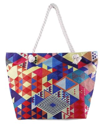 Largo de lona simple reutilizable bolsa de compras bolsa de playa con el último estilo de moda