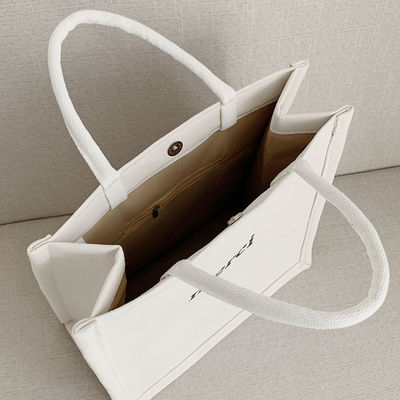 Bolsa de compra ecológica personalizada Bolsa de mensajería de lienzo Bolsa de regalo de algodón con gran capacidad
