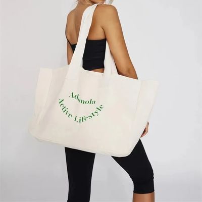Logotipo impreso personalizado Bolsa de toque de playa ecológica personalizada con estilo manipulado y aceptable OEM / ODM