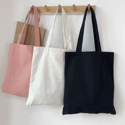 12 oz original de algodón de lienzo bolsa de toque simple con logotipo personalizado Eco Friendly Totebag