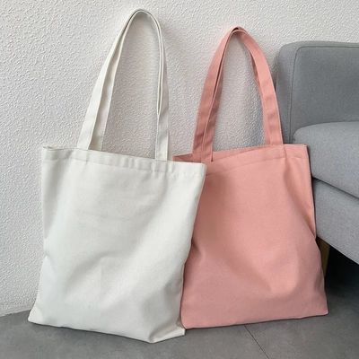 12 oz original de algodón de lienzo bolsa de toque simple con logotipo personalizado Eco Friendly Totebag