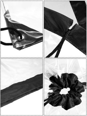 Impreso a medida impermeable PVC transparente Mochila transparente de tira de la cuerda Bolso de bolso para regalos