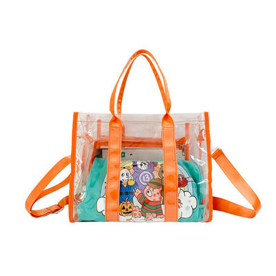 Bolso de playa de PVC impermeable para el verano Reutilizable y transparente para mujeres Niñas