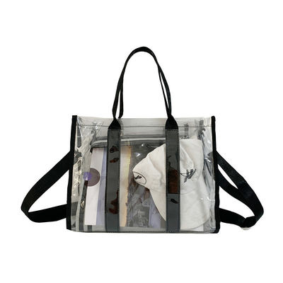 Bolso de playa de PVC impermeable para el verano Reutilizable y transparente para mujeres Niñas