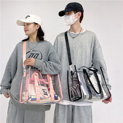 Bolso de playa de PVC impermeable para el verano Reutilizable y transparente para mujeres Niñas