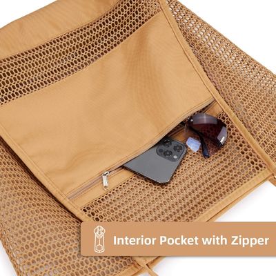 Bolsa de mano personalizada de malla de playa personalizada para un día divertido en la playa