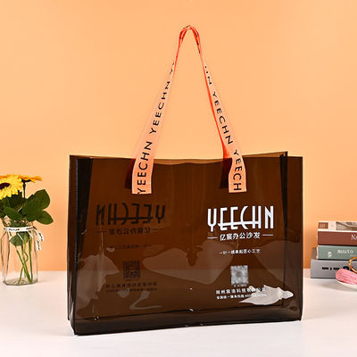Eco-amigable Logotipo personalizado transparente transparente impermeable bolsa de PVC con llave y bolsillo