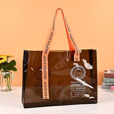 Eco-amigable Logotipo personalizado transparente transparente impermeable bolsa de PVC con llave y bolsillo