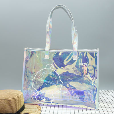 Eco-amigable Logotipo personalizado transparente transparente impermeable bolsa de PVC con llave y bolsillo