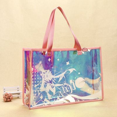 Bolsa de compras de PVC de tamaño medio en color y diseño personalizados
