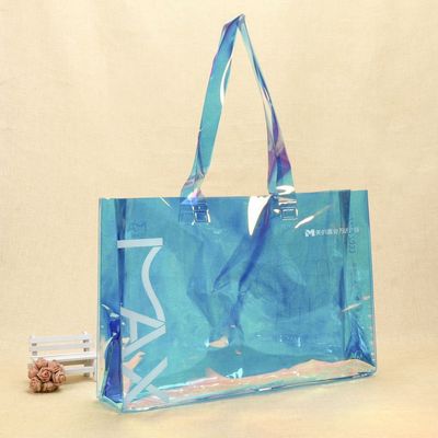 Bolsa de compras de PVC de tamaño medio en color y diseño personalizados