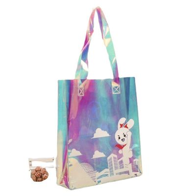 Bolsa de compras de PVC de tamaño medio en color y diseño personalizados