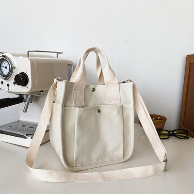 Regalos Bolso de ropa de algodón duradero con correa de cuerpo cruzado y bolsillos múltiples