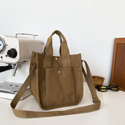 Regalos Bolso de ropa de algodón duradero con correa de cuerpo cruzado y bolsillos múltiples