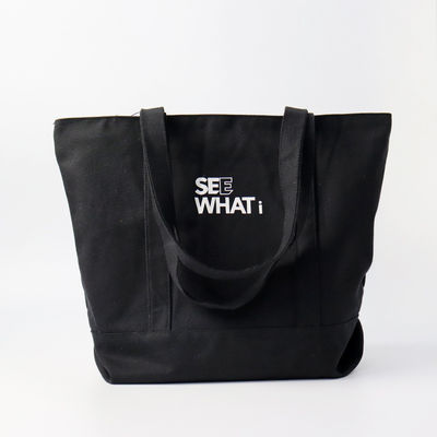 Logotipo personalizado Impreso Eco Amigo Granel de algodón orgánico lienzo de comestibles Bolso de compras