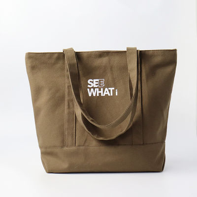 Logotipo personalizado Impreso Eco Amigo Granel de algodón orgánico lienzo de comestibles Bolso de compras